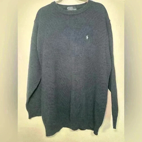 204. Men’s Ralph Lauren Polo Shirt Size X-Large Solid Blue With Logo - Picture 2 of 8